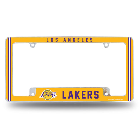 Los Angeles Lakers All Over Chrome License Plate Frame - NBA