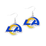 Los Angeles Rams Glitter Logo Earrings - NFL