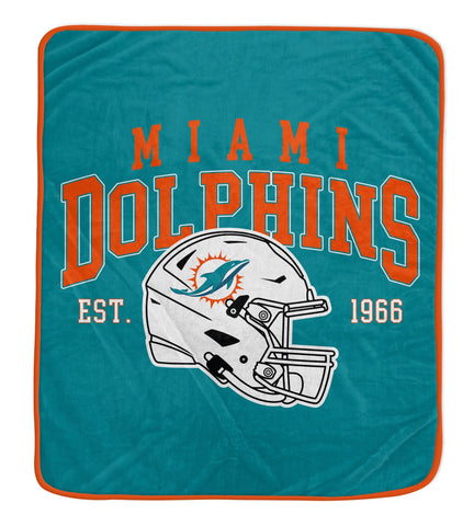 Miami Dolphins Ultra Soft Fleece Travel Blanket - NFL