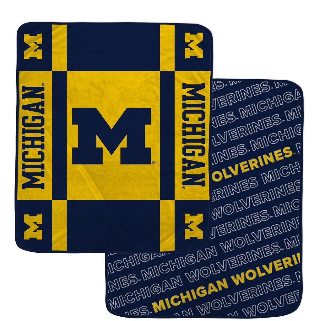 Michigan Wolverines Reversible Fleece Blanket - NCAA