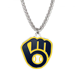 Milwaukee Brewers Pendant Chain Necklace - MLB