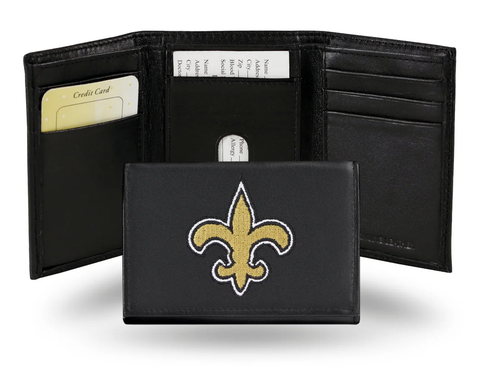 New Orleans Saints Embroidered Trifold Wallet - NFL
