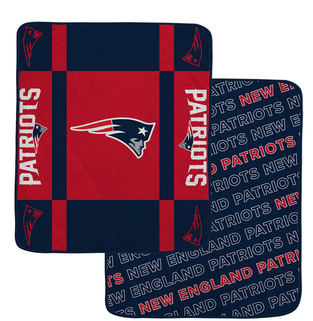 New England Patriots Reversible Fleece Blanket - NFL