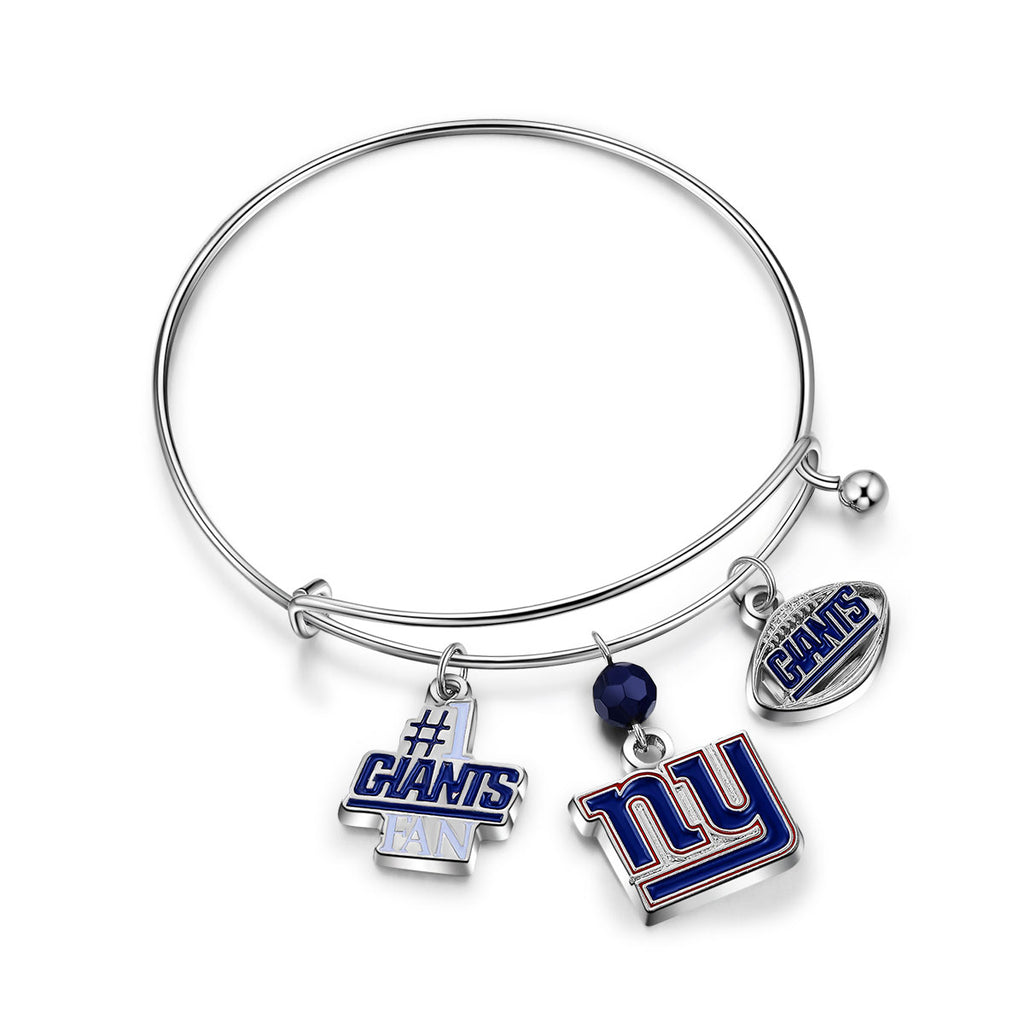 New York Giants 3-Charm Bangle Bracelet - NFL