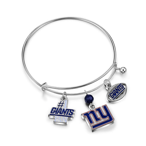 New York Giants 3-Charm Bangle Bracelet - NFL