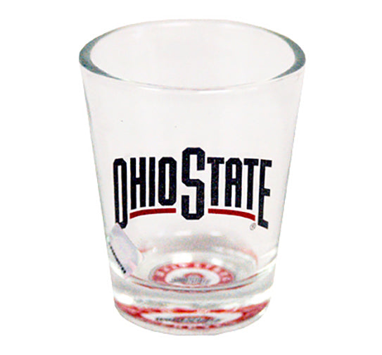 Ohio State Buckeyes Bullseye Bottom Print Shot Glass - NCAA