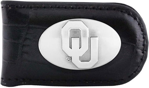 Oklahoma Sooners Crocodile Leather Money Clip  - NCAA