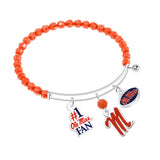 Ole Miss Rebels 3-Charm Beaded Bracelet - NCAA
