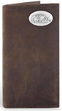 Ole Miss Rebels Crazy Horse Leather Roper Concho Wallet - NCAA