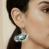 Philadelphia Eagles Glitter Logo Earrings - NFL
