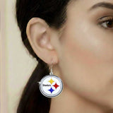 Pittsburgh Steelers Glitter Logo Earrings - NFL