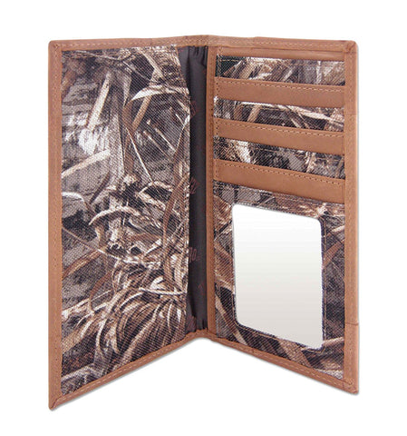 Oklahoma State Cowboys Realtree Max-5 Camo & Leather Roper Wallet - NCAA