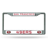 San Francisco 49ers Chrome License Plate Frame - NFL