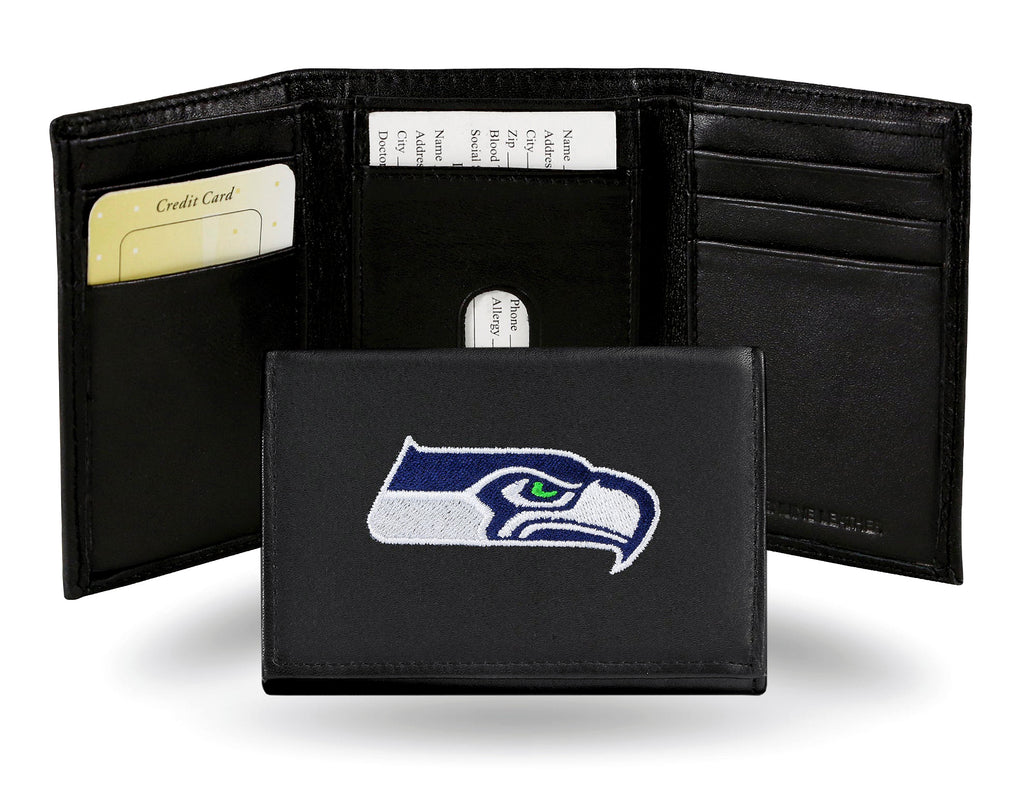 Seattle Seahawks Embroidered Trifold Wallet - NFL