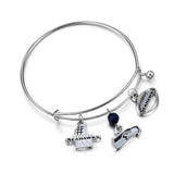 Seattle Seahawks 3-Charm Bangle Bracelet - NFL