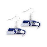 Seattle Seahawks Glitter Logo Earrings - NFL
