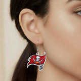 Tampa Bay Buccaneers Glitter Logo Earrings - NFL