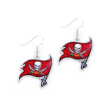 Tampa Bay Buccaneers Glitter Logo Earrings - NFL