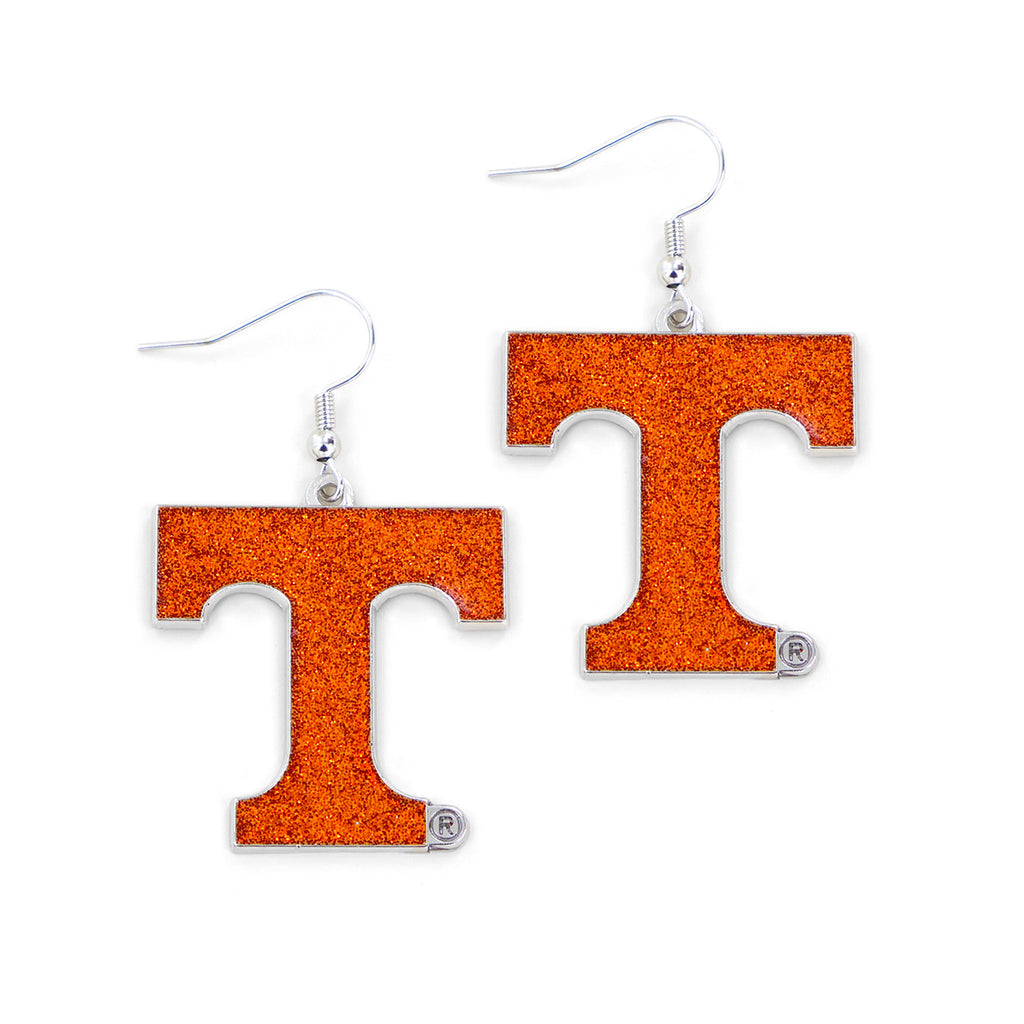 Tennessee Volunteers Glitter Logo Earrings - NCAA