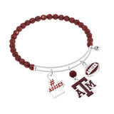 Texas A&M Aggies 3-Charm Beaded Bracelet - NCAA