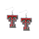 Texas Tech Red Raiders Glitter Logo Earrings - NCAA
