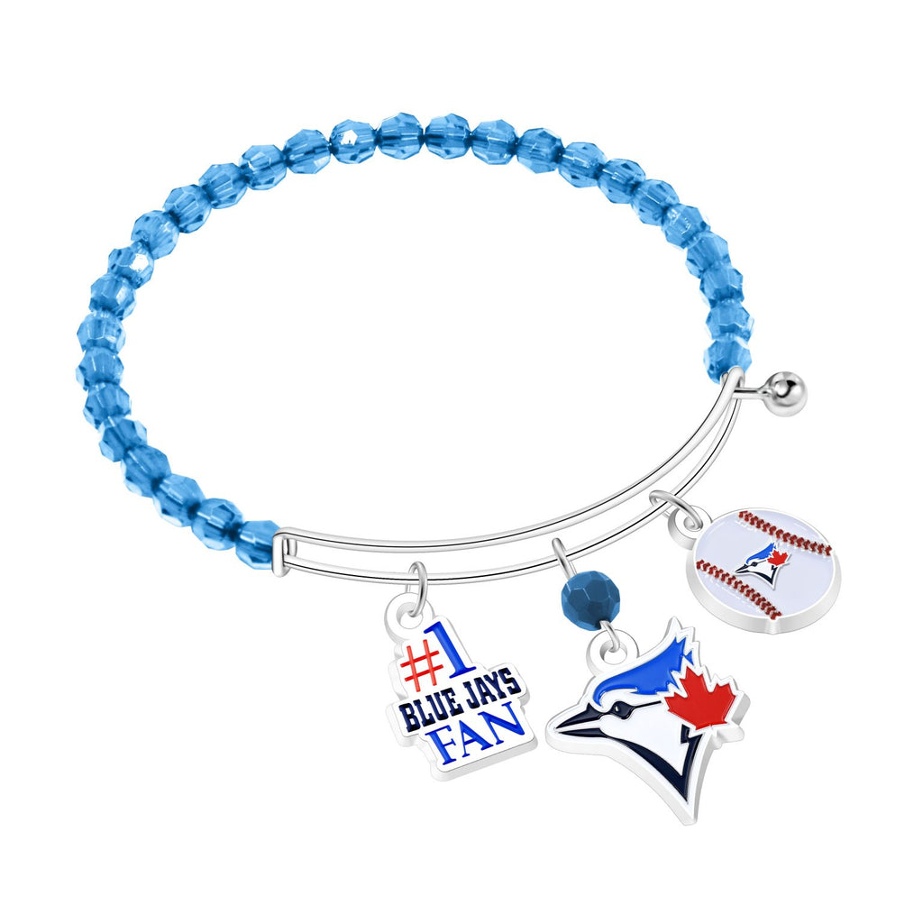 Toronto Blue Jays 3-Charm Beaded Bracelet - MLB