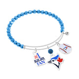 Toronto Blue Jays 3-Charm Beaded Bracelet - MLB
