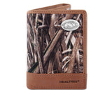 Arkansas Razorbacks Trifold Realtree Max-5 Camo & Leather Wallet - NCAA