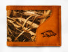 Arkansas Razorbacks Bifold Realtree Max-5 Camo & Leather Wallet - NCAA