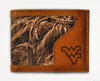 West Virginia Mountaineers Bifold Realtree Max-5 Camo & Leather Wallet - NCAA