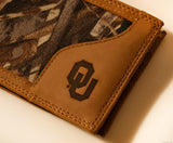 Oklahoma Sooners Realtree Max-5 Camo & Leather Bifold Wallet - NCAA