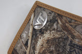 Virginia Tech Hokies Trifold Realtree Max-5 Camo & Leather Concho Wallet - NCAA