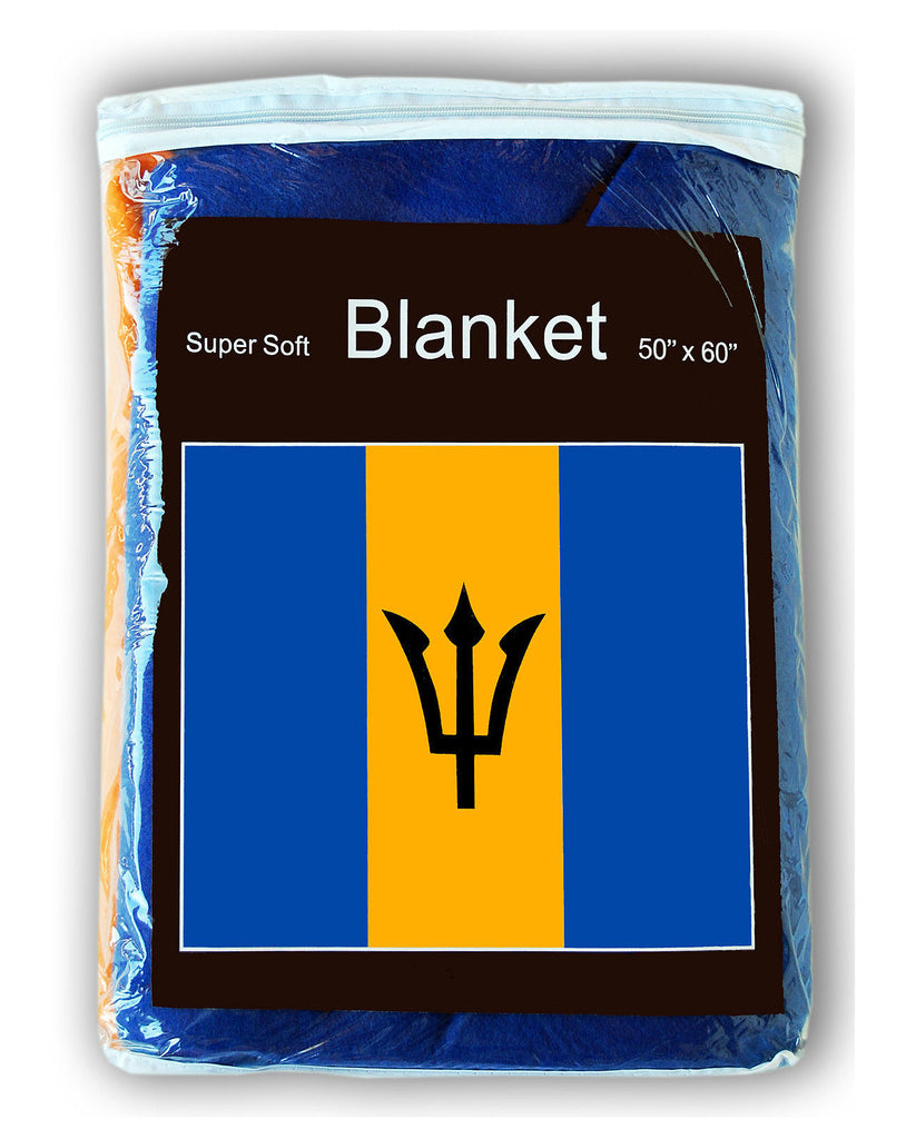 Barbados Flag Fleece Blanket - 50