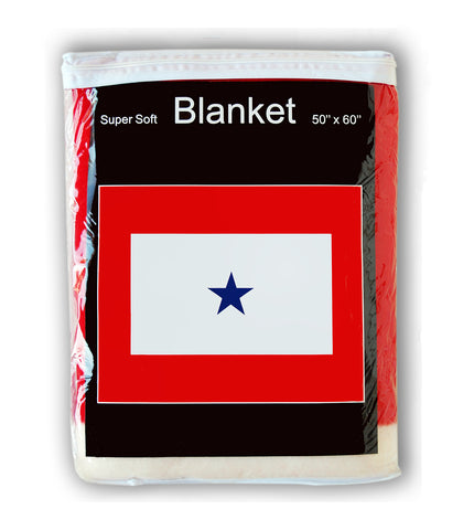 Blue Star Military Service Flag Fleece Blanket - 50