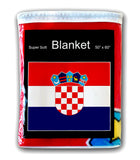 Croatia Flag Fleece Blanket - 50