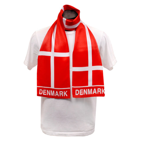 Denmark Flag Print Scarf