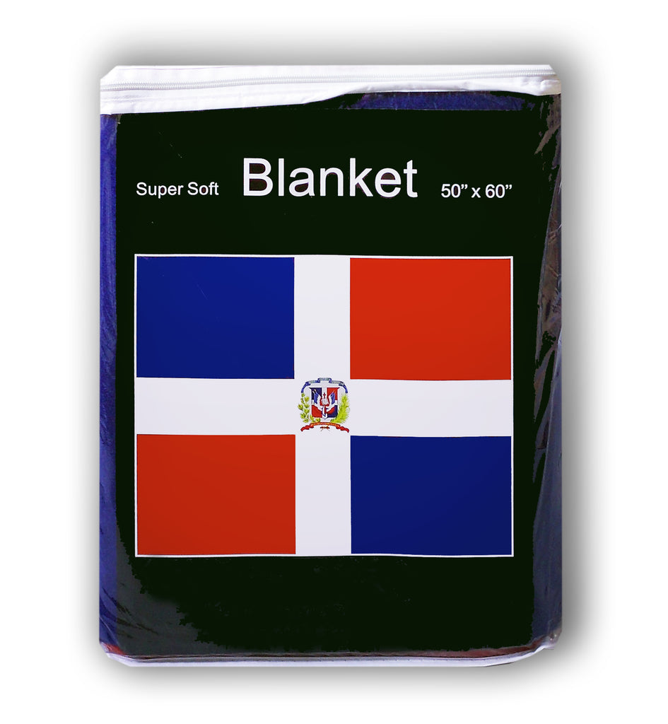 Dominican Republic Flag Fleece Blanket - 50