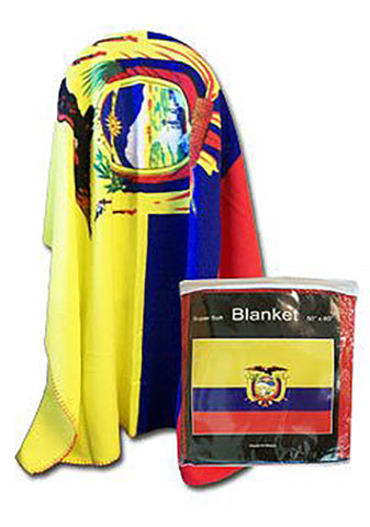Ecuador Flag Fleece Blanket - 50