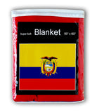 Ecuador Flag Fleece Blanket - 50