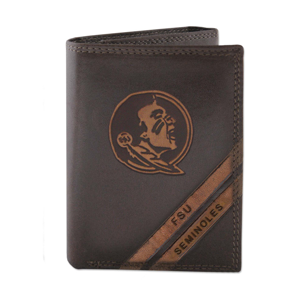 Florida State Seminoles Debossed Leather Trifold Wallet - NCAA