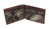 Clemson Tigers Mossy Oak Camo & Leather Bifold Wallet - NCAA