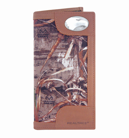 Georgia Southern Eagles Realtree Max-5 Camo & Leather Roper Wallet - NCAA