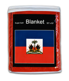 Haiti Flag Fleece Blanket - 50