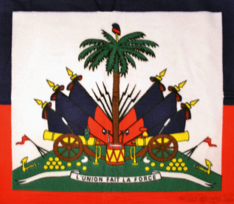 Haiti Flag Fleece Blanket - 50