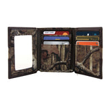 Clemson Tigers Mossy Oak Camo & Leather Trifold Wallet - NCAA