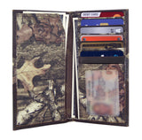 Nebraska Cornhuskers Mossy Oak Camo & Leather Roper Concho Wallet - NCAA