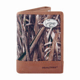 Kansas State Wildcats Trifold Realtree Max-5 Camo & Leather Wallet - NCAA