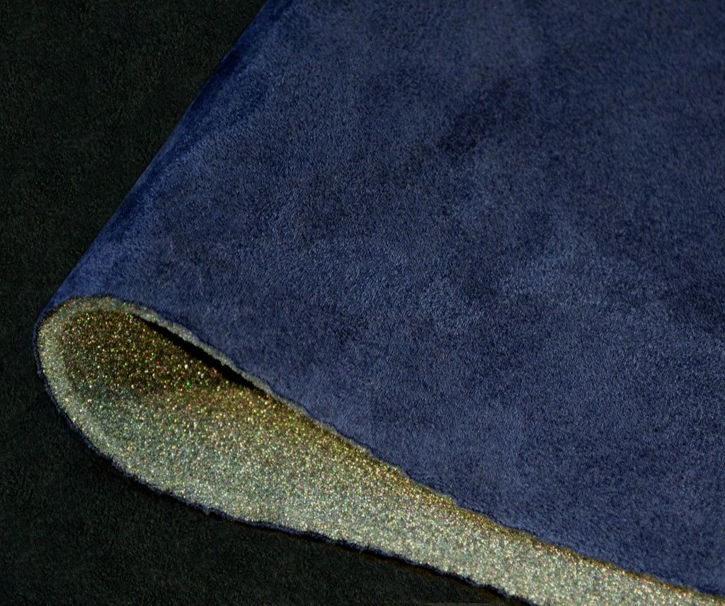 Dark Navy Blue Microsuede Foam Backed Headliner Fabric - 5-Star Fabrics