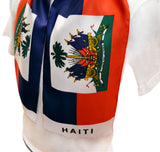 Haiti Flag Print Scarf
