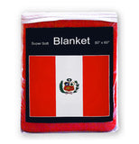 Peru Flag Fleece Blanket - 50